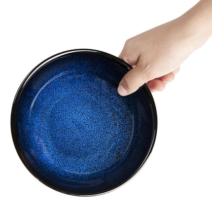 Midnight Blue Reactive Glaze Coupe Bowls 160mm | Olympia Luna | Earthenware 3