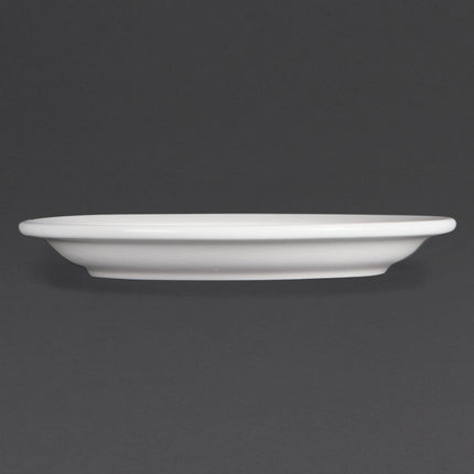 Whiteware Plates with Narrow Rim 15cm | Olympia | Set of 12 3