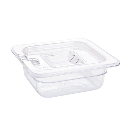 Polycarbonate Gastronorm Container Transparent 65mm | Vogue | GN 1/6 3