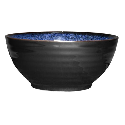 Midnight Blue Reactive Glaze Footed Bowls 205mm | Olympia Luna | Stoneware 5