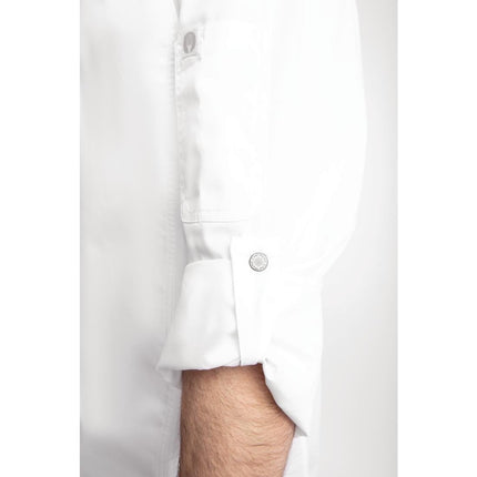 Unisex Long Sleeve Chef Jacket with Zipper White XS | Chef Works Urban Hartford 7