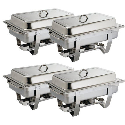 Chafing Dish Set GN 1/1 with 9L Food Pan | Olympia Milan (4 Pieces)