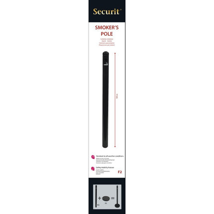 Smokers Pole Black Stainless Steel 100cm | Securit 3