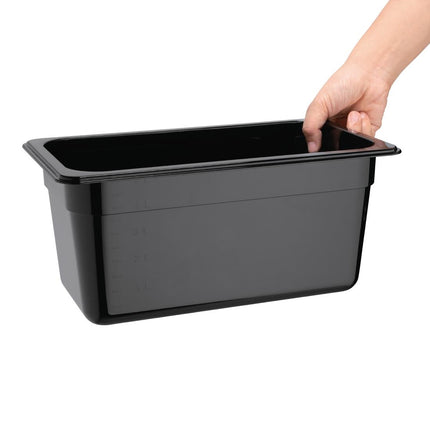 Polycarbonate Black Container GN 1/3 150mm | Vogue 2