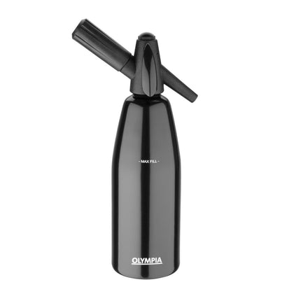 Soda Siphon for Carbonating Water | Olympia 1L Black