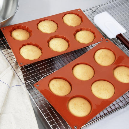 Vogue Silicone Round Baking Mold 6 Cup 5