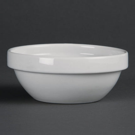 Olympia Whiteware Stackable Porcelain Bowl 11cm