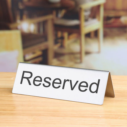 Stainless Steel Reserved Table Signs | Olympia | 10 Pieces 5