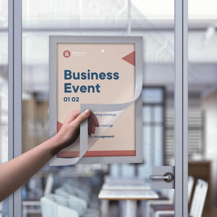 Self-Adhesive Info Frame Set 2 Pieces A4 Silver | Europel 3