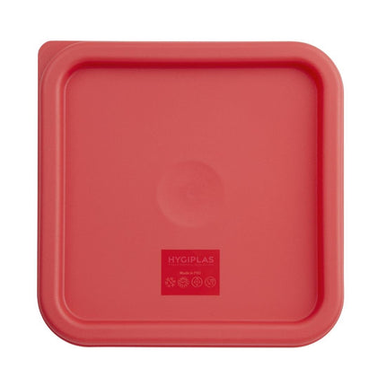 Square Lid Red Medium | Hygiplas