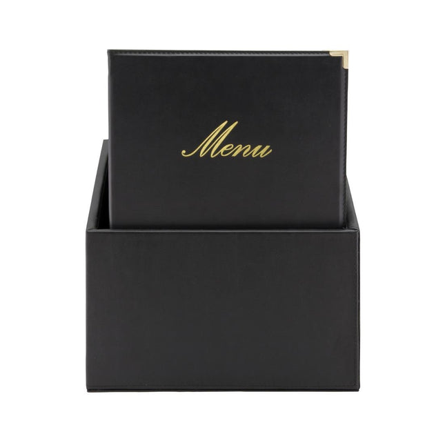 Classic Leather Style A4 Menu Book Covers Set of 20 | Securit 2