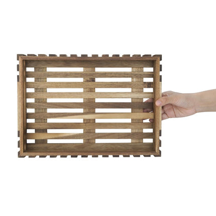 Small Acacia Wood Storage Box 356x255x50mm | Olympia 5