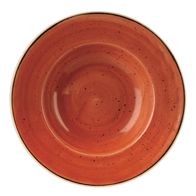 Large Stonecast Spiced Orange Wide Rim Bowl 27.69cm | Churchill