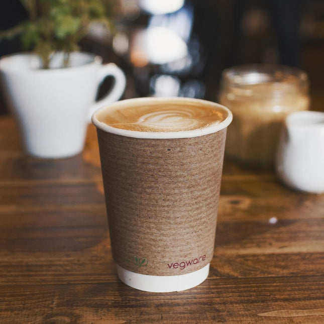 Compostable Double-Walled Cups 340ml | Vegware 89 Series 2