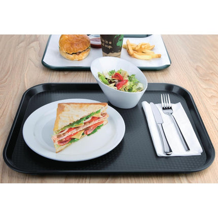 Kristallon Anti-Slip Serving Tray Charcoal | Olympia | 350 x 450 mm 4