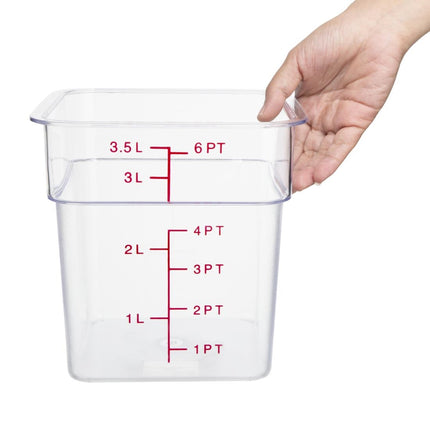 Polycarbonate Square Food Container 3.5L | Hygiplas 5