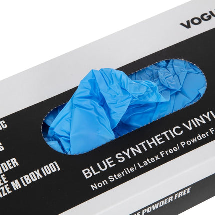 Powder-Free Blue Vinyl Gloves M | Hygiplas 4