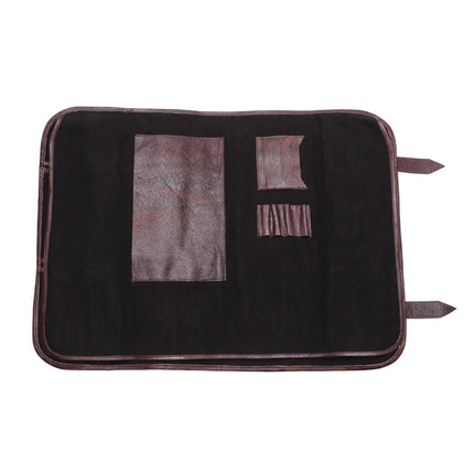 Black Canvas Knife Roll for 17 Knives | Boldric 5