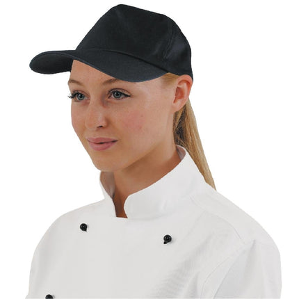 Black Baseball Cap | Adjustable | 65% Polyester, 35% Cotton