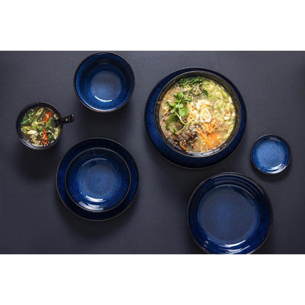 Midnight Blue Reactive Glaze Coupe Bowls 210mm | Olympia Luna | Earthenware 8