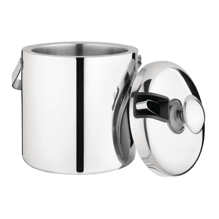Olympia Stainless Steel Ice Bucket with Lid and Tongs 1.23L 8