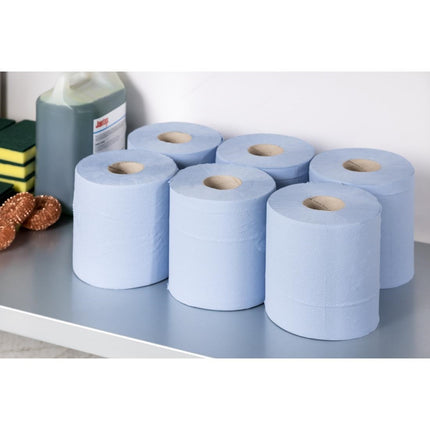 Jantex Blue 2-Ply Centrefeed Hand Towel Rolls 120m | 6 Rolls 5