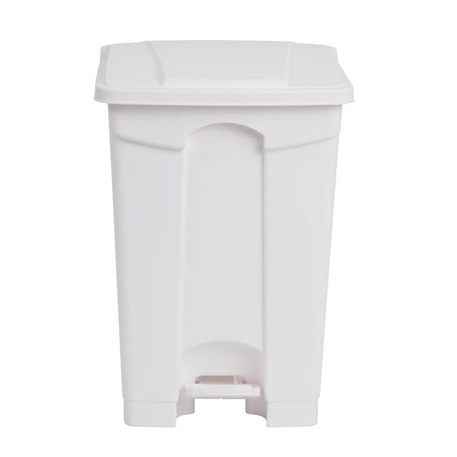 Hands-Free White Pedal Bin 45L | Jantex