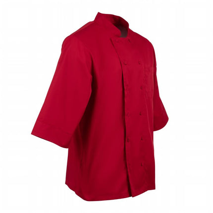 Unisex Red Chef Jacket with Double Button Closure | Chef Works | Size L 3