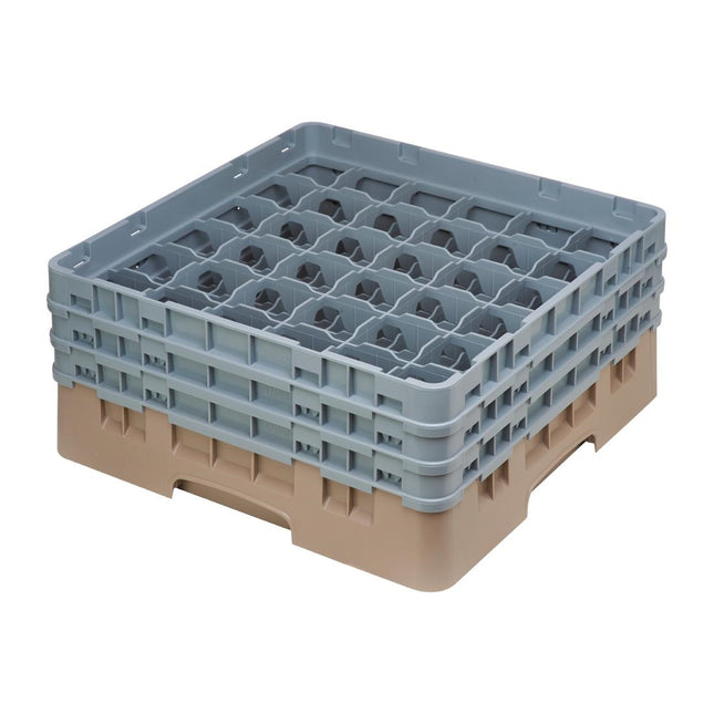 Dishwasher Rack with 36 Compartments, Max Glass Height 17.4cm | Cambro Camrack
