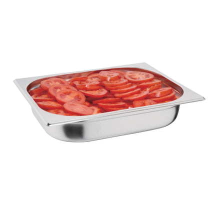 Stainless Steel GN 1/2 Gastronorm Pan 65mm Depth | Vogue 3