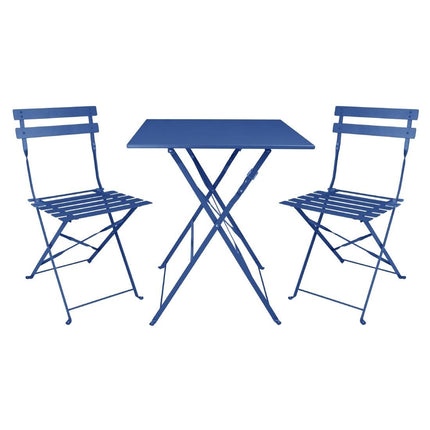 Bolero Perth Dark Navy Folding Square Pavement Table | Powder-Coated Steel 5