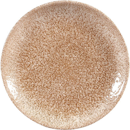 Raku Garnet Orange Evolve Coupe Plate 16.5cm | Churchill Studio Prints