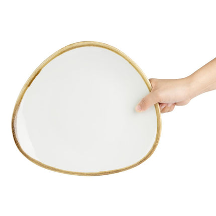Kiln Chalk White Triangular Plates 280mm | Olympia 5