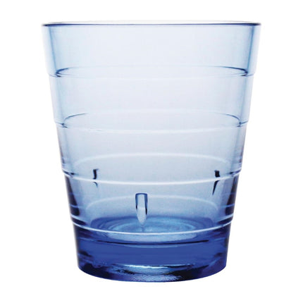 Polikarbonatni modri kozarci z vzorcem obroča | Olympia Kristallon | Set 6 | Kapaciteta 285ml