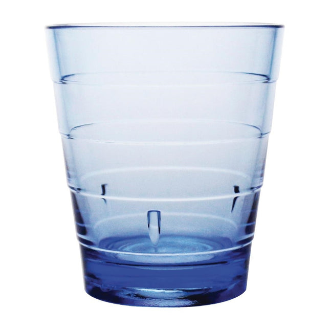 Polycarbonate Blue Ring Design Cups | Olympia Kristallon | Set of 6 | 285ml Capacity