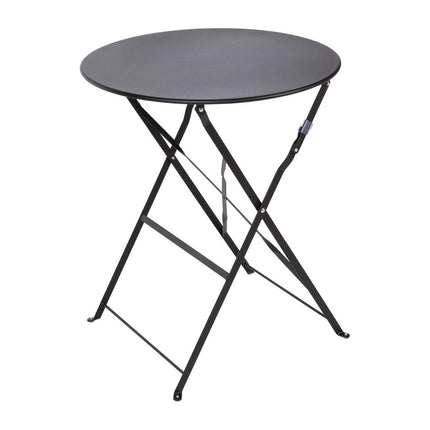 Round Steel Folding Table 59.5cm Black | Bolero 2