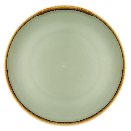 Round Coupe Plates 28cm Mos Green | Olympia Kiln Collection | Set of 4