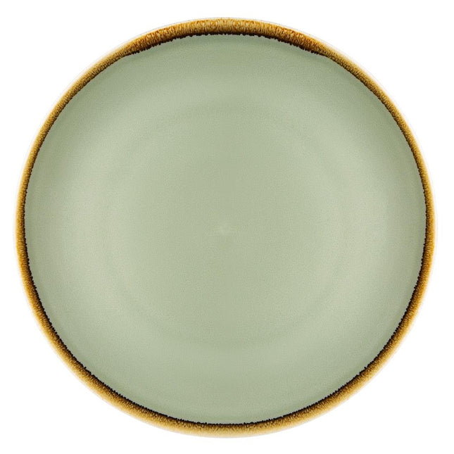 Round Coupe Plates 28cm Mos Green | Olympia Kiln Collection | Set of 4