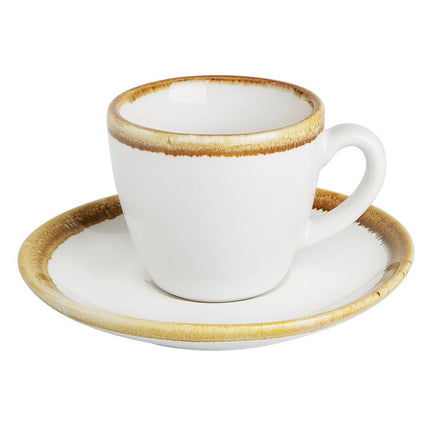 Kiln Chalk White Espresso Cup Saucers 115mm | Olympia 5