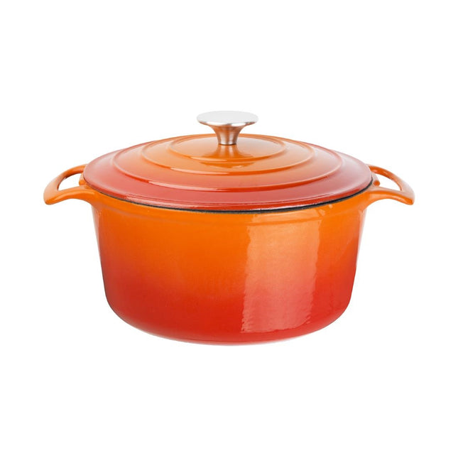 Round Induction Braadpan Cast Iron 4L | Vogue | Orange