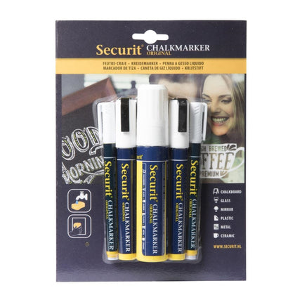Original Chalk Marker White Round Chisel Tip | Securit 3