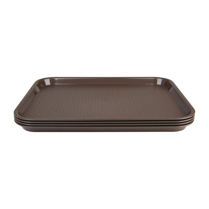 Olympia Kristallon Brown Polypropylene Tray 34.5x26.5cm 3