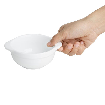 Whiteware Bowls with Handles 250ml | Olympia | Set of 6 4
