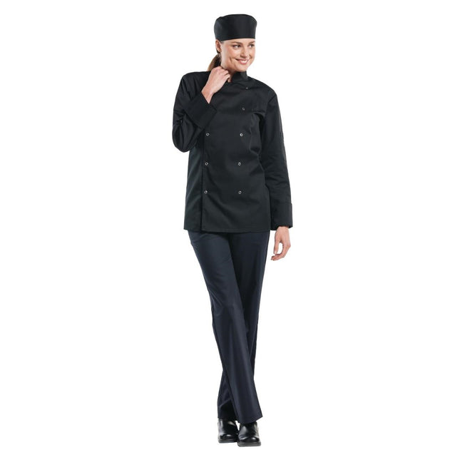 Long Sleeve Black Chef's Jacket | Chaud Devant Hilton Poco | M 2