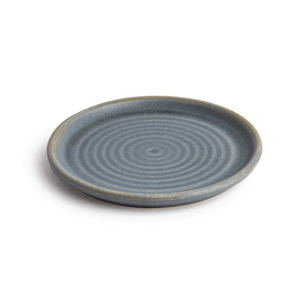 Round Canvas Plates with Narrow Blue Granite Rim | Olympia | 18 cm 2