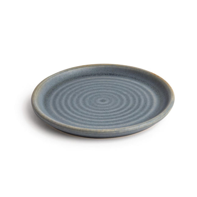 Round Canvas Plates with Narrow Blue Granite Rim | Olympia | 18 cm 2