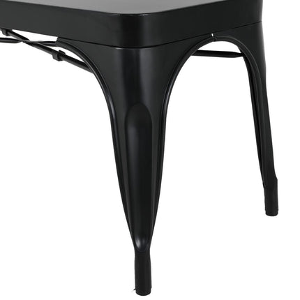 Bolero Bistro Metal Bench Black 1000mm 5