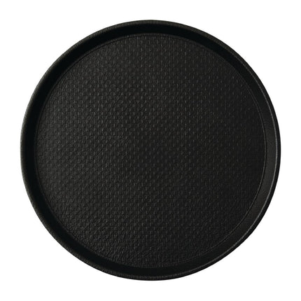 Black Anti-Slip Serving Tray 31cm | Roltex Blackline