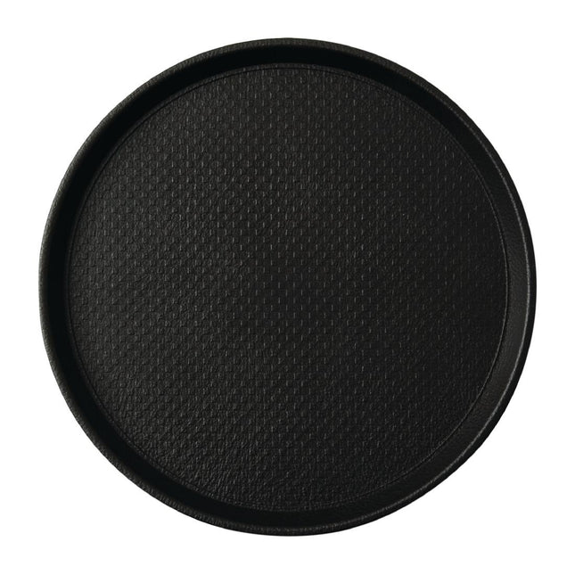 Black Anti-Slip Serving Tray 31cm | Roltex Blackline