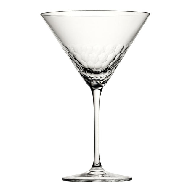 Martini Glasses 300ml Honeycomb Crystal Cut | Utopia Raffles (Set of 6)